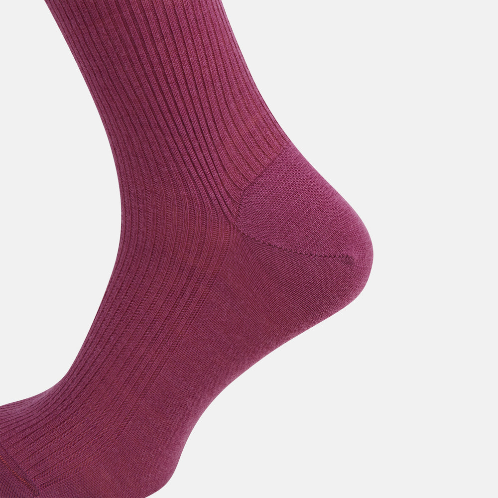 Mauve Mid-Length Merino Socks