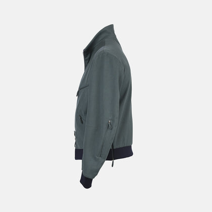 Fairway Ash Grey Driving Jacket in Cotton Image 2