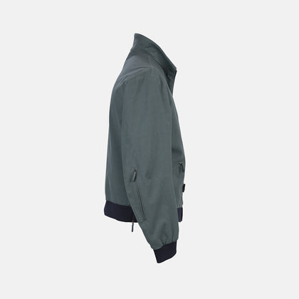 Fairway Ash Grey Driving Jacket in Cotton Image 3