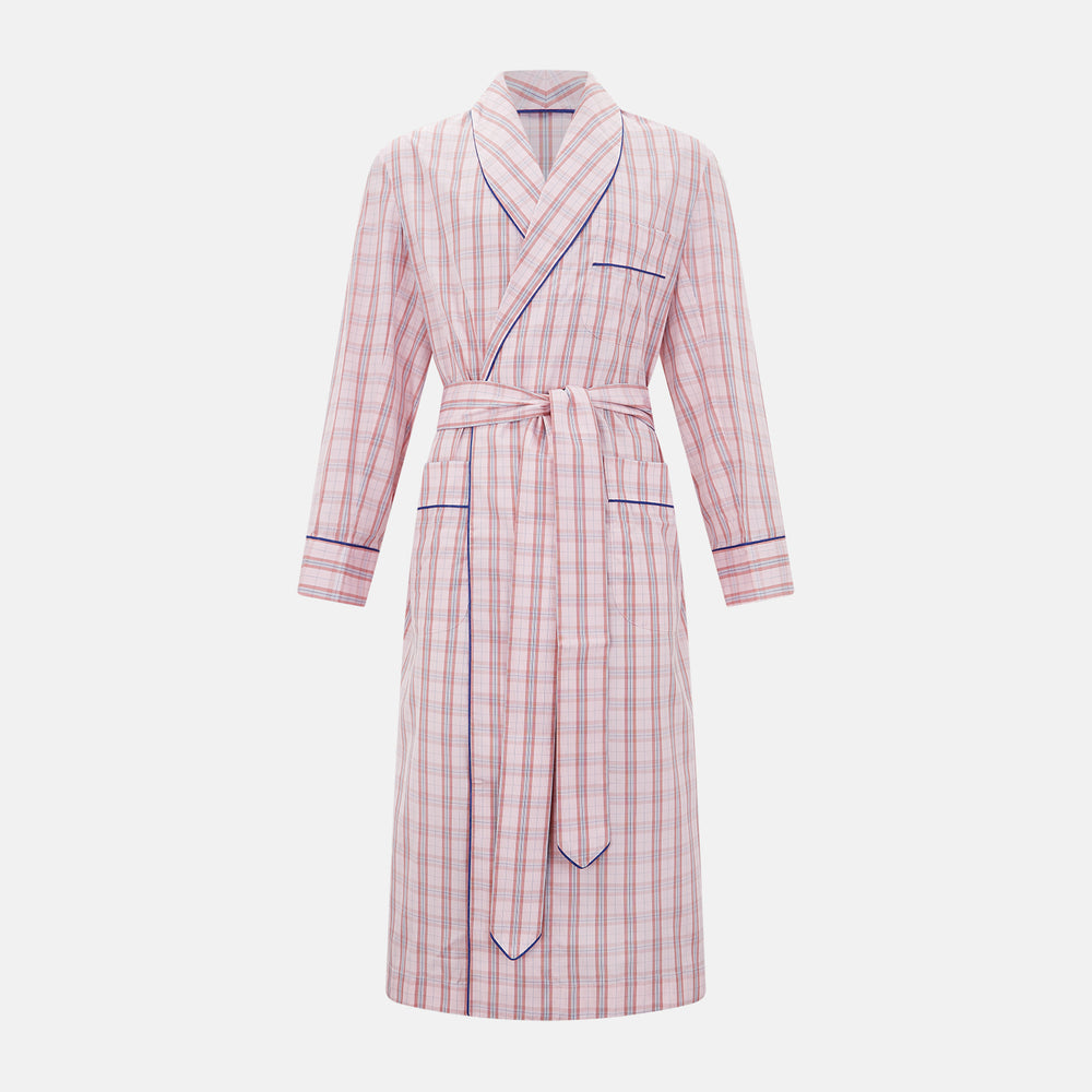 Pink Check Cotton Gown