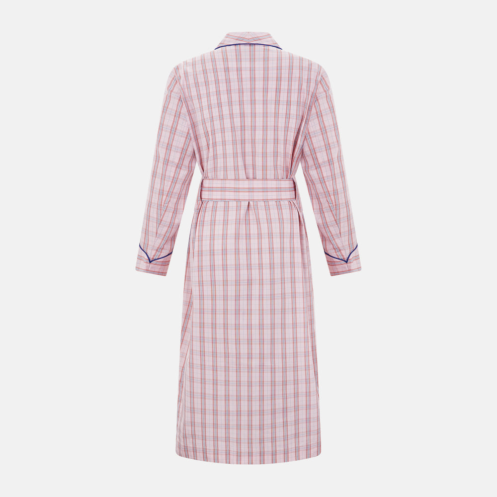 Pink Check Cotton Gown