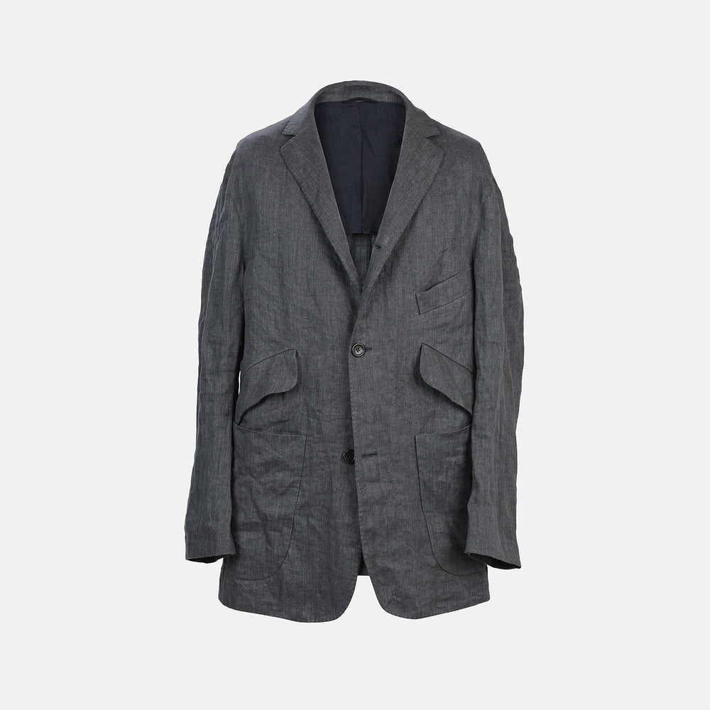 Riviera Ash Oversized Blazer in Linen
