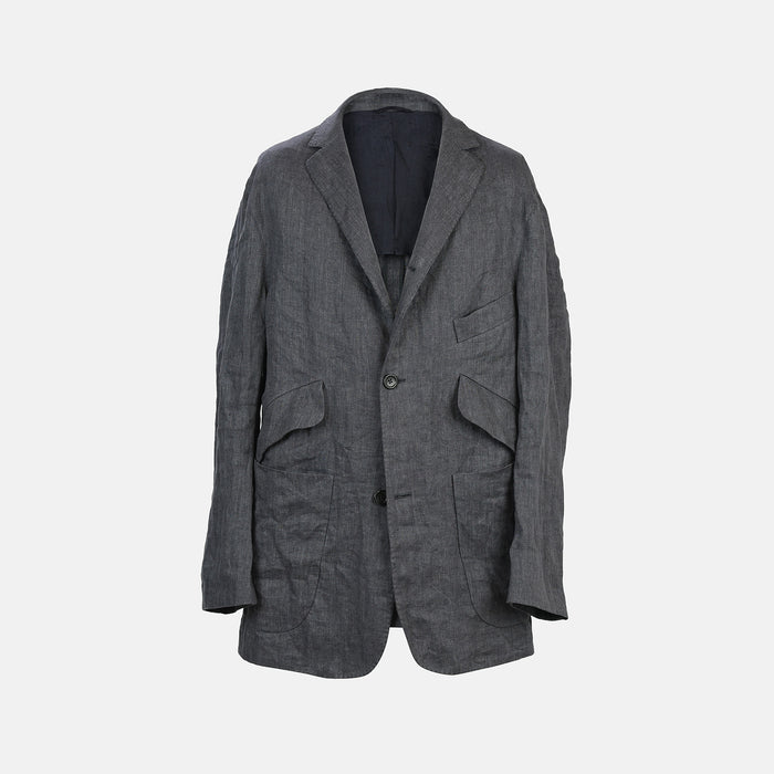 RIVIERA OVERSIZED LINEN BLAZER ASH