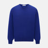 View 1 of product Royal Blue long-sleeve V-neck jumper in cashmere