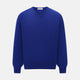 Royal Blue long-sleeve V-neck jumper in cashmere
