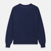View 4 of product Blue Crew Neck Merino Wool Jumper