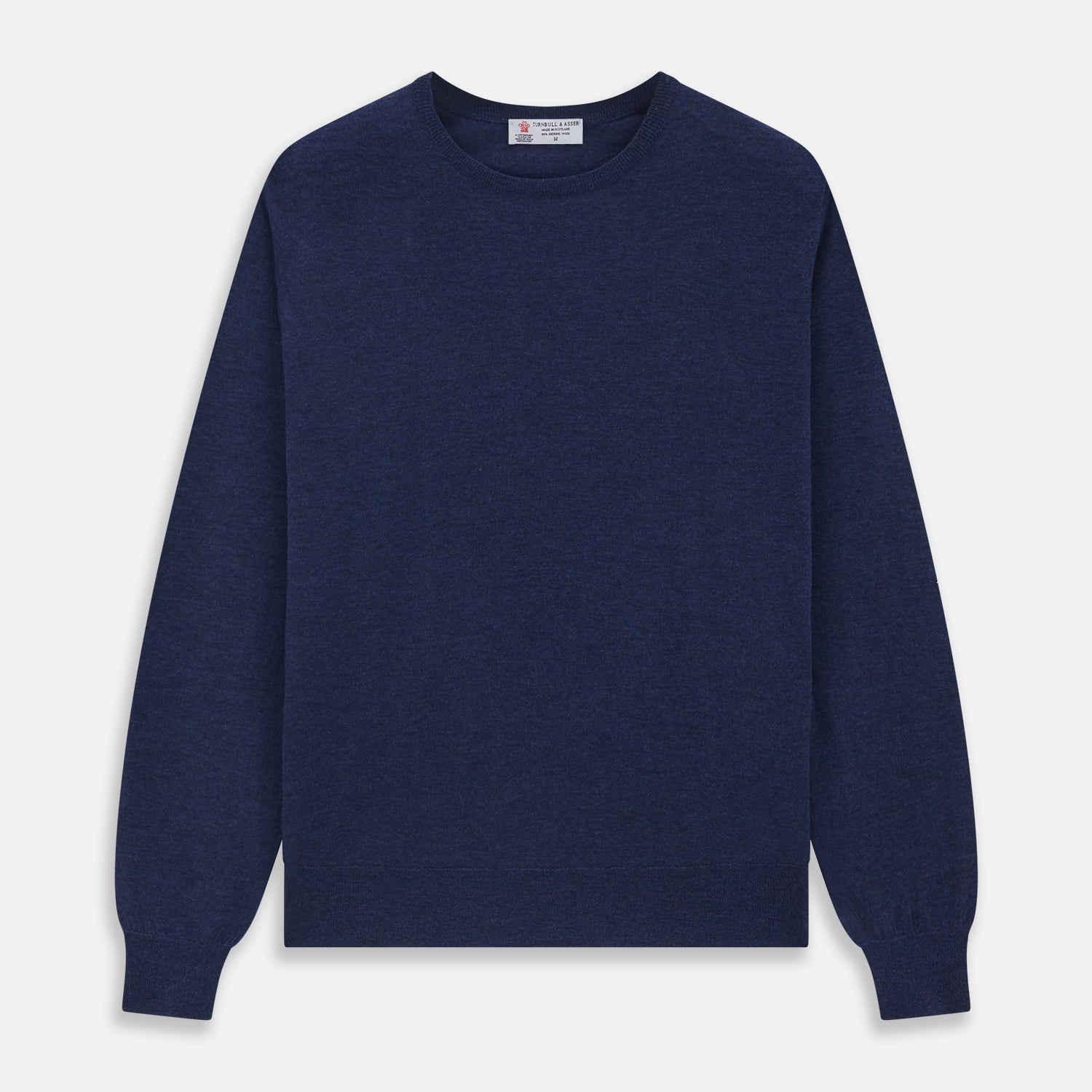 View 1 of product Blue Crew Neck Merino Wool Jumper