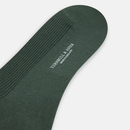 Fern Green Mid-Length Merino Socks Image 2