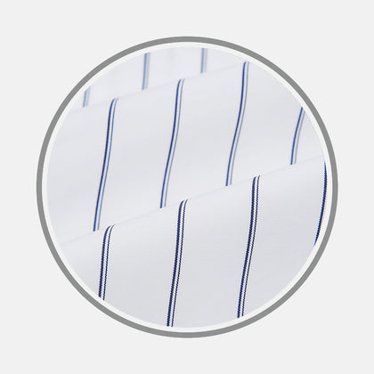 Dark Navy Double Pinstripe Fabric