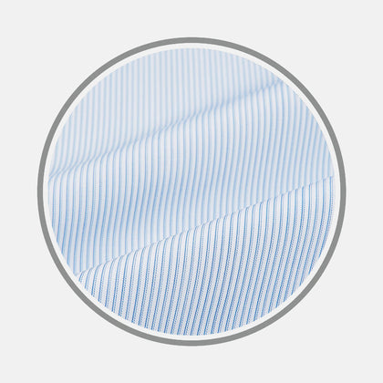 Sky Blue Hairline Multi Stripe Fabric