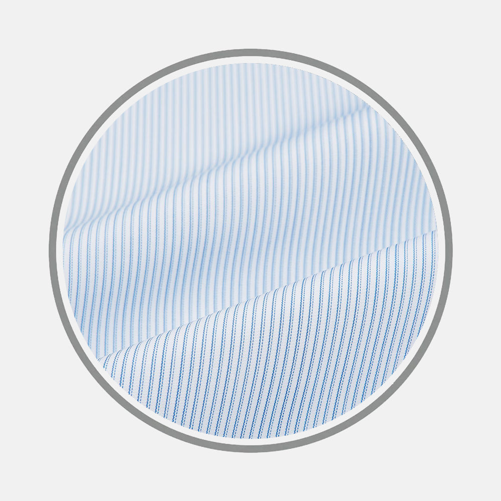 Sky Blue Hairline Multi Stripe Fabric 19