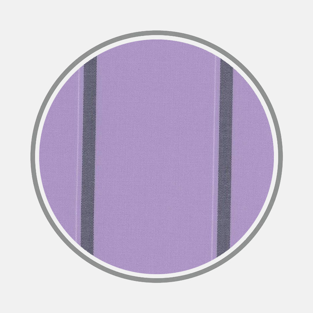 Wide Navy and Mauve Stripe Fabric 19