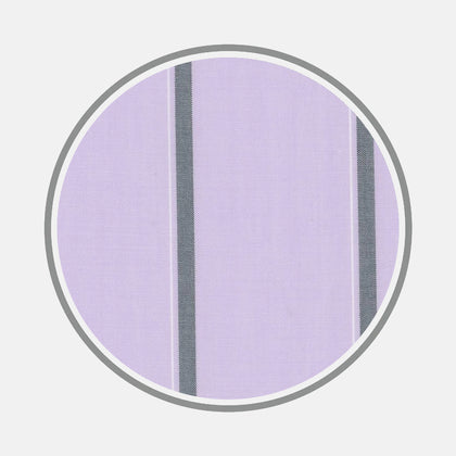Wide Navy and Lilac Stripe Fabric