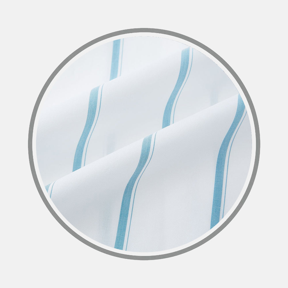 Turquoise Track Stripe Fabric 19
