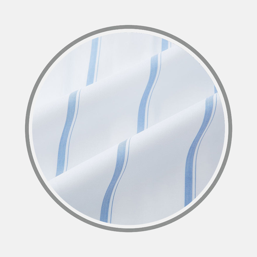 Colony Blue Track Stripe Fabric 19