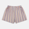 View 1 of product Orange and burgundy Striped cotton boxer shorts