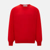 View 1 of product Red long-sleeve V-neck jumper in cashmere
