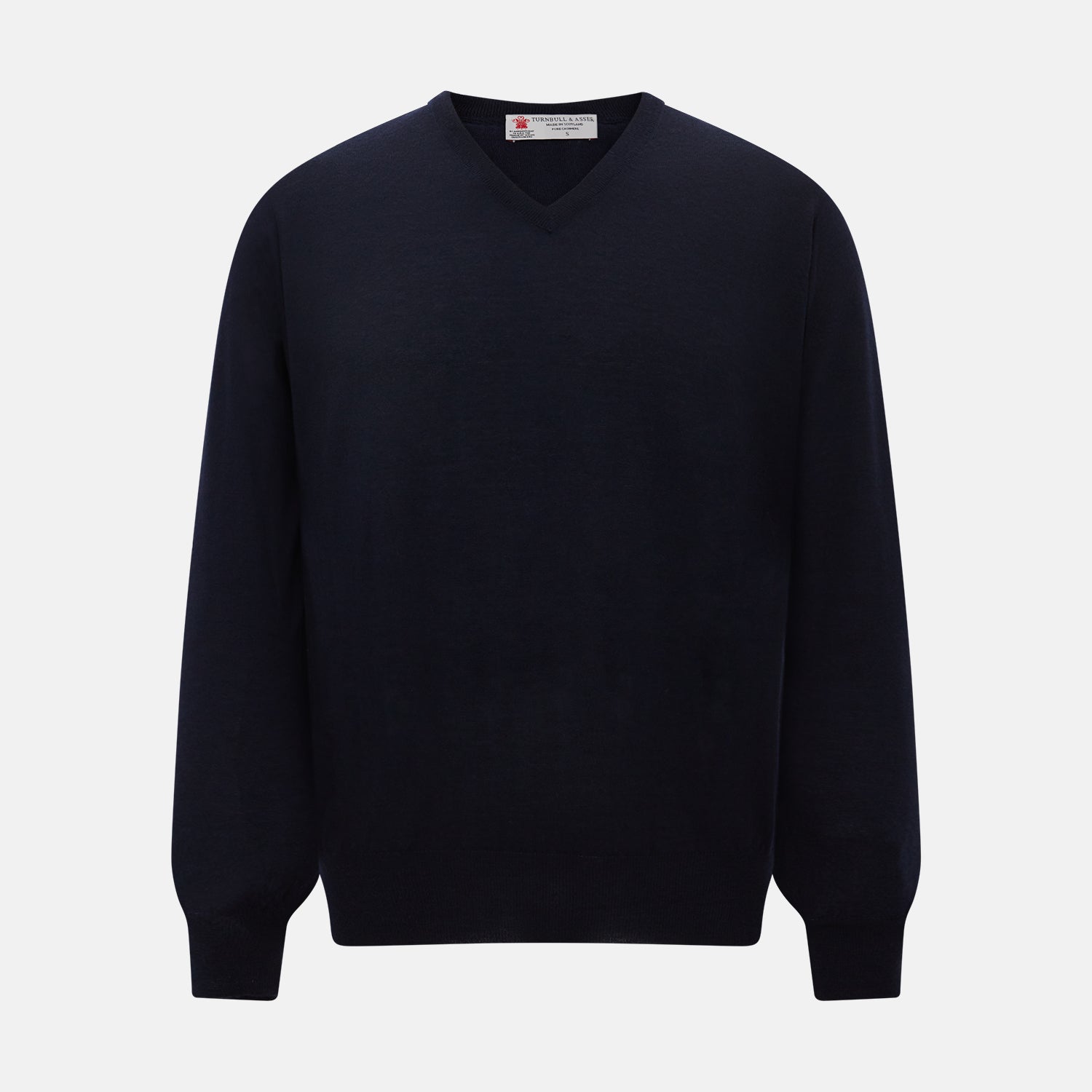 View 1 of product Black long-sleeve V-neck jumper in cashmere