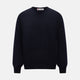 Black long-sleeve V-neck jumper in cashmere