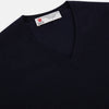 View 2 of product Black long-sleeve V-neck jumper in cashmere