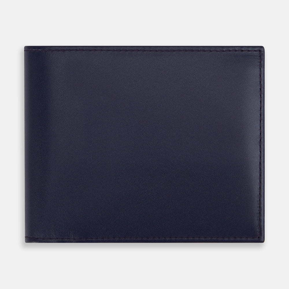 Navy Blue Leather Wallet