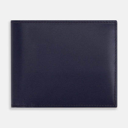 Navy Blue Leather Wallet