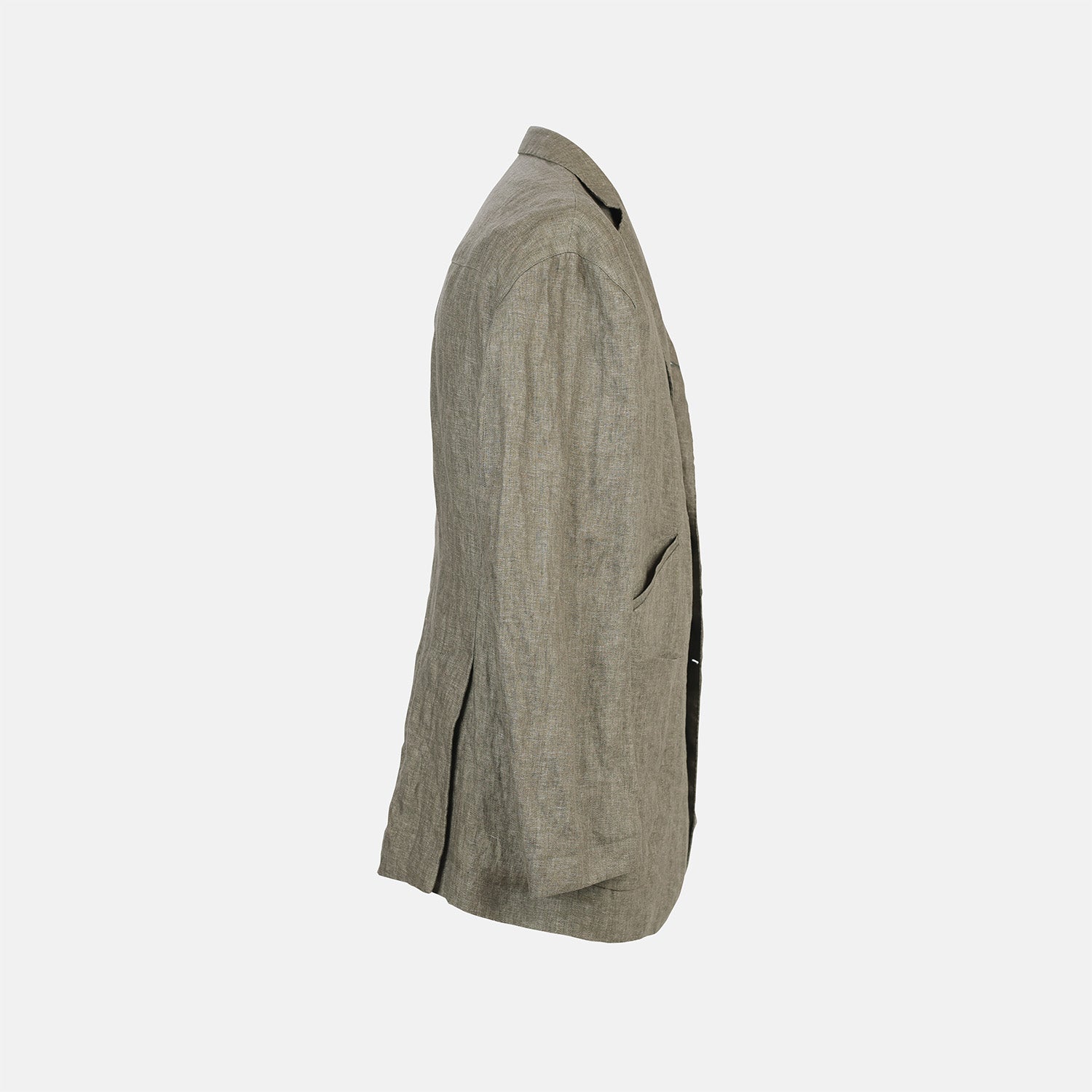 View 6 of product Riviera Olive Oversized Blazer in Linen