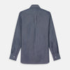 View 5 of product Plain Blue Oxford Weekend Fit Shirt with Derby Collar and 1-Button Cuffs