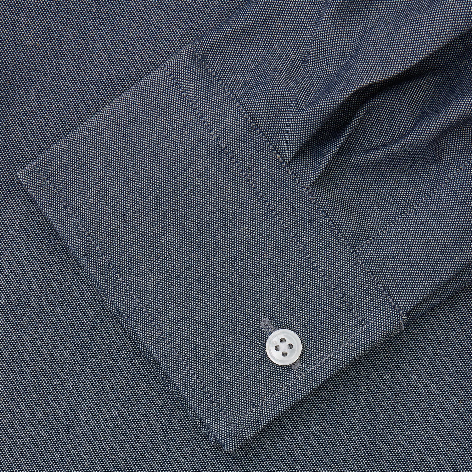 View 3 of product Plain Blue Oxford Weekend Fit Shirt with Derby Collar and 1-Button Cuffs