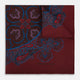 Red paisley Silk pocket square