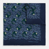 View 1 of product Navy Blue Wave Silk Pocket Square