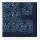 Navy Blue Wave Silk Pocket Square