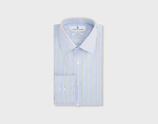british dress shirt company THE SAVILE ROW COMPANY LONDON Men's Slim Fit White Poplin Tab Collar Long Sleeve Formal Shirt