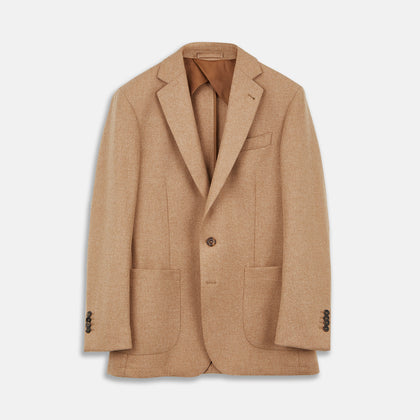 Camel Merino Wool Blazer Image 3
