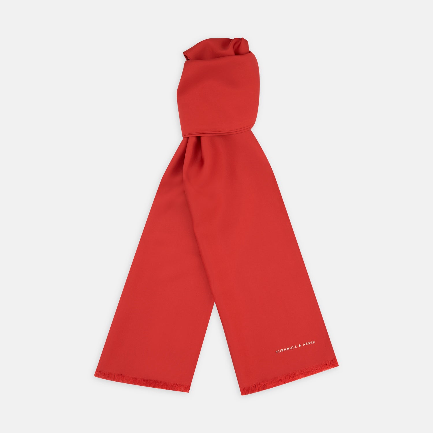 View 1 of product Plain Red Silk Scarf