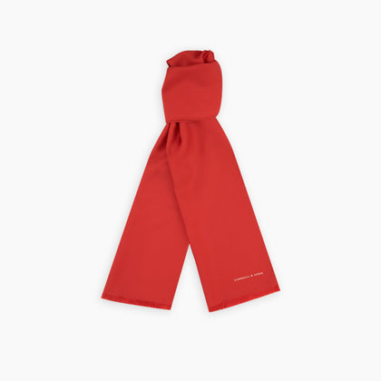 Plain Red Silk Scarf Image 2
