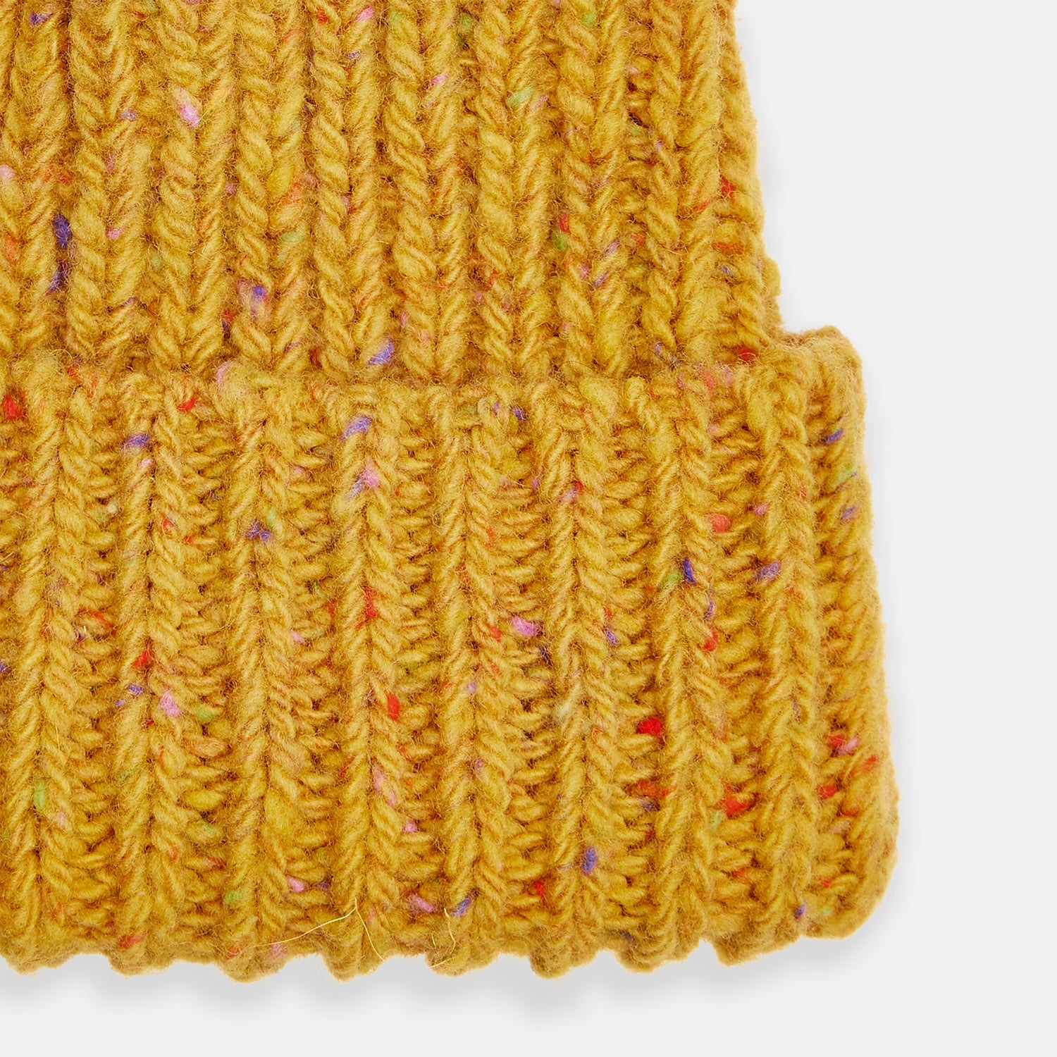 View 2 of product Yellow Donegal Ribbed Merino Hat
