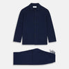 View 1 of product Navy Cashmere Knitted Traditional Pyjama Set