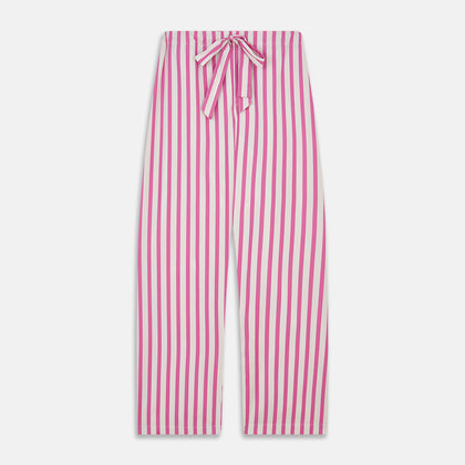 Pink Candy Stripe Cotton Traditional Pyjamas Image 6