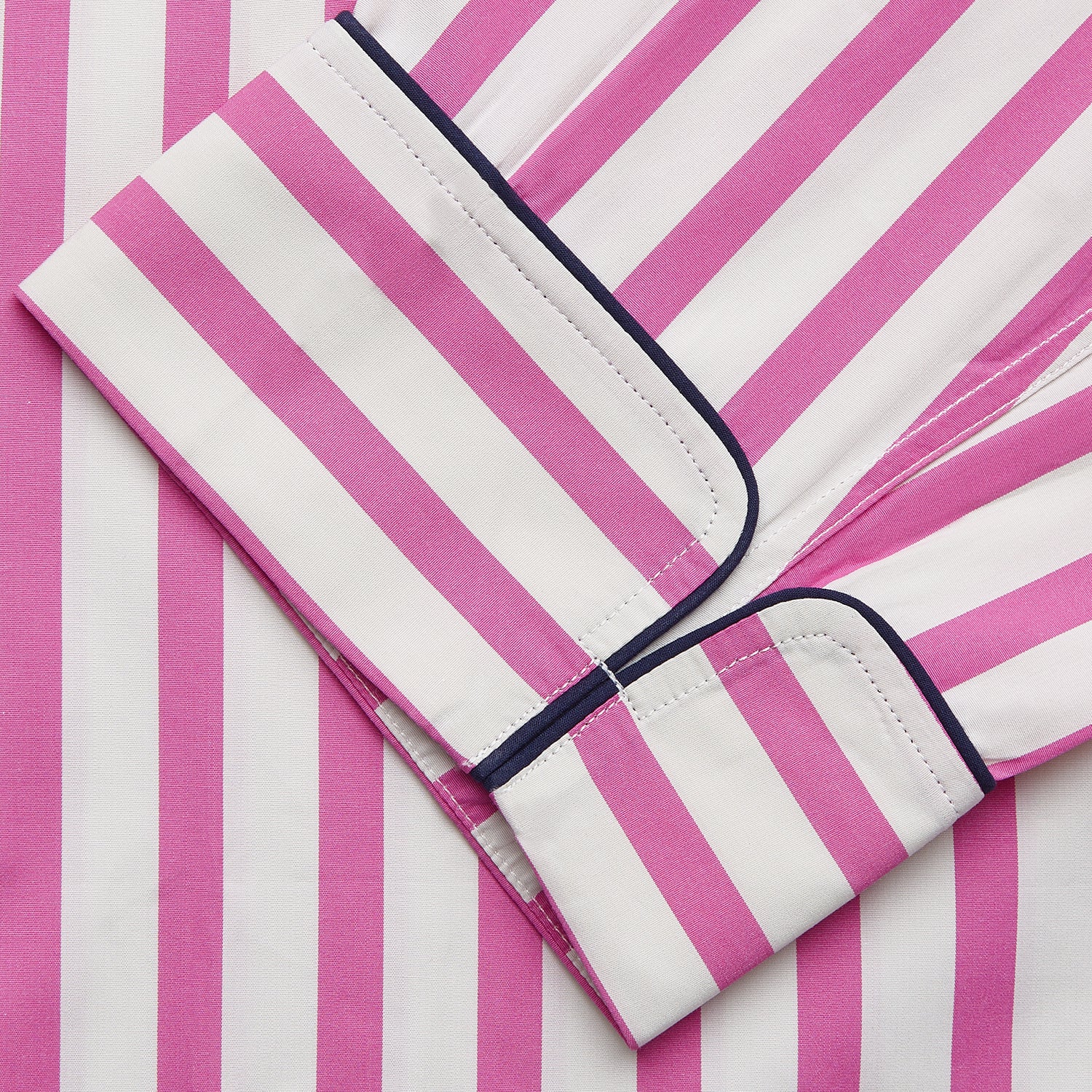 View 5 of product Pink Candy Stripe Cotton Traditional Pyjamas