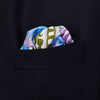 View 3 of product Green Multi Griffins Silk Pocket Square