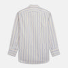View 5 of product Yellow Multi Stripe Regular Fit Shirt with T&A Collar and 3 Button Cuffs