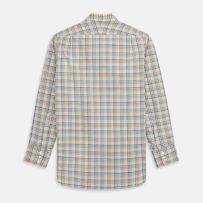 Green Multi Check Regular Fit Shirt with T&A Collar and 3 Button Cuffs Image 4
