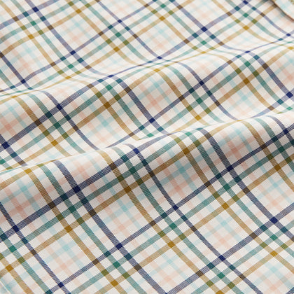 Green Multi Check Regular Fit Shirt with T&A Collar and 3 Button Cuffs Image 3