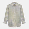 View 1 of product Green Multi Check Regular Fit Shirt with T&A Collar and 3 Button Cuffs