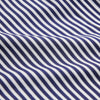View 5 of product Navy & White Stripe Weekend Fit Shirt with Derby Collar and Single Button Cuffs