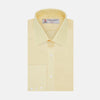 Yellow Poplin Cotton Regular Fit Shirt with T&A Collar & 3-Button Cuff