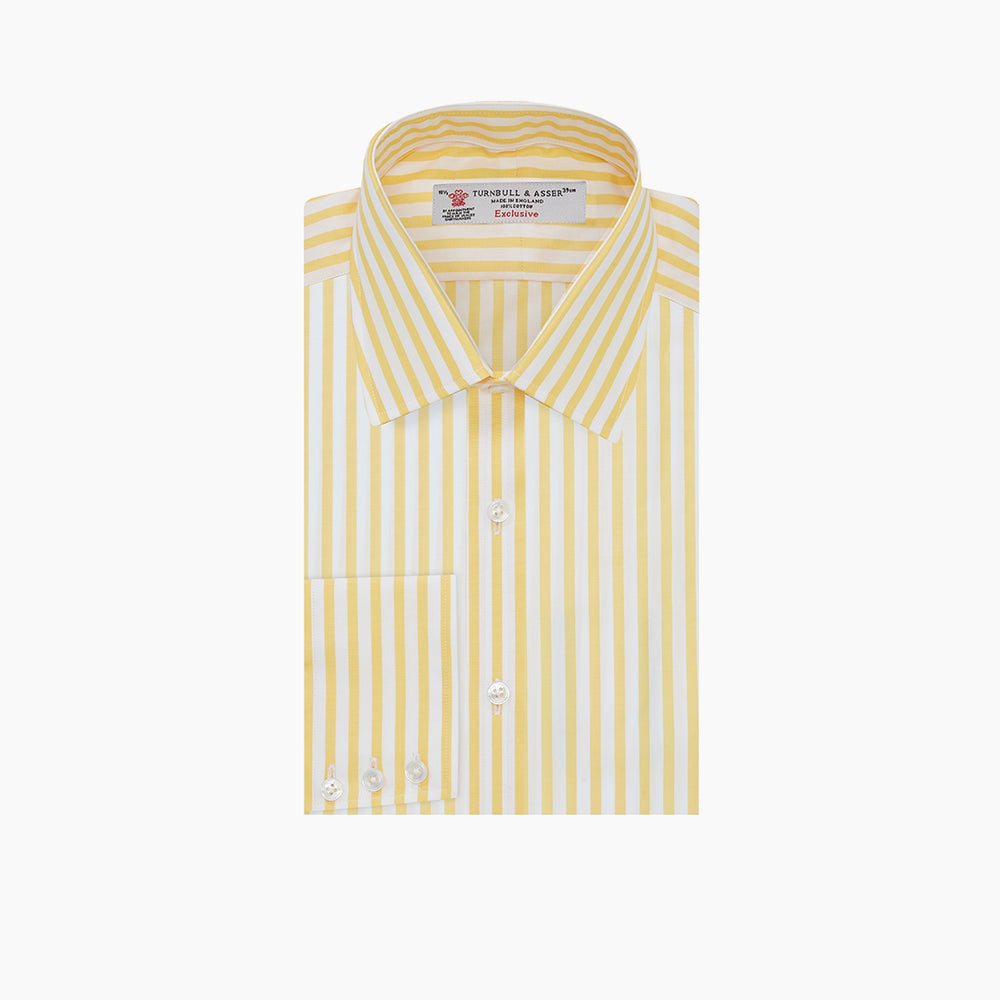 White shirt yellow outlet collar