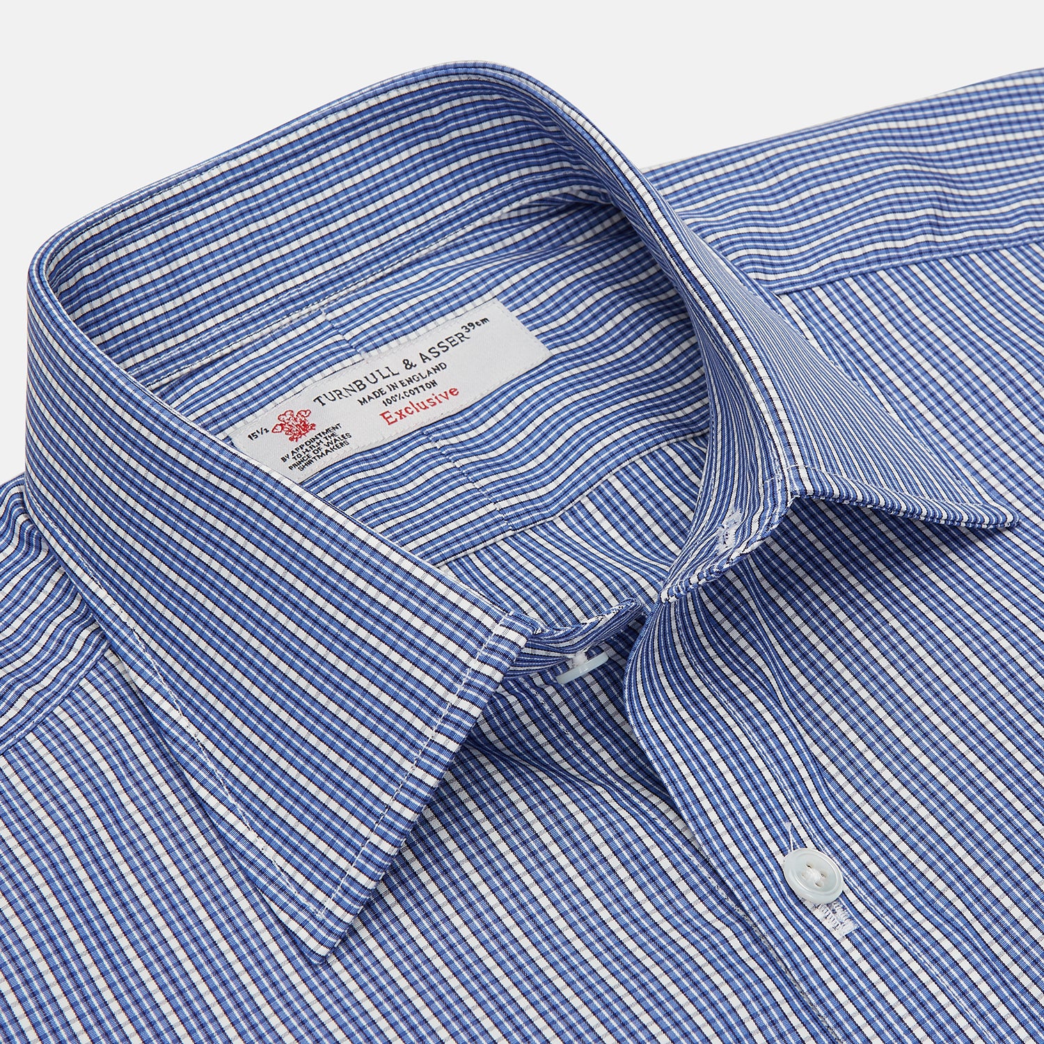 View 3 of product Blue Sea Island Quality Cotton Shirt with T&A Collar and Double Cuffs
