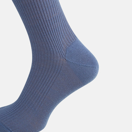Powder Blue Mid-Length Merino Socks Image 3